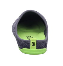 nanga Hausschuhe Pantoffel Wool Slipper - 100% Schurwolle - grau/grün (Größe 41-42)