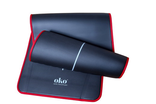 oko Fitness-/Yogamatte (verstärkt) schwarz/rot 183x61x1,5cm