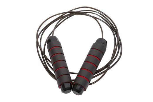 oko Springseil eco mit weichen Griffen (3 Meter) schwarz/rot
