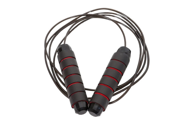 oko Springseil eco mit weichen Griffen (3 Meter) schwarz/rot