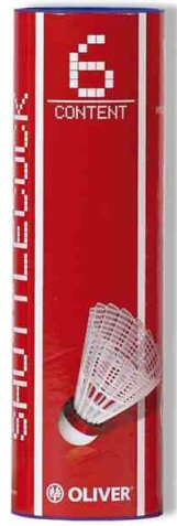 Oliver Badmintonbälle Pro-Tec 5 Nylon/Korkfuß Dose gelb 6er