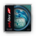 Polyfibre Tennissaite Hexablade (Spin+Kontrolle) blau 12m Set
