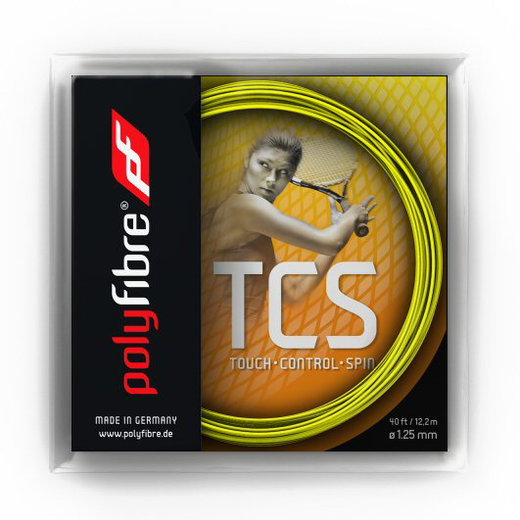 Besaitung mit Tennissaite Polyfibre TCS gelb