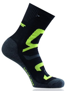 Rohner Trekkingsocke Hiking black/lime Men - 1 Pair