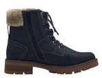 s.Oliver Winterstiefel 5-26227-43-805 - mit Innenfutter und seitlichen Reissverschluss - navyblau Damen