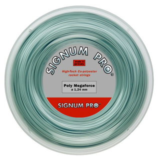 Signum Pro Tennissaite Poly Megaforce (Haltbarkeit+Power) silber 200m Rolle