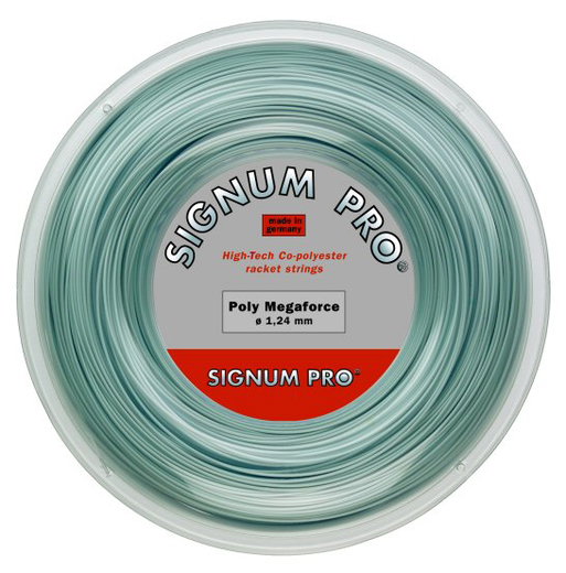 Signum Pro Tennissaite Poly Megaforce (Haltbarkeit+Power) silber 200m Rolle