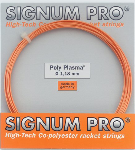 Signum Pro Tennissaite Poly Plasma (Haltbarkeit) orange 12m Set