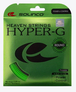 Solinco Tennis String Hyper G Round (Durability) Green 12m Set
