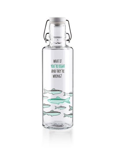 soulbottles Trinkflasche you're right Glas (Glasflasche, Keramikdeckel, Edelstahlbügel) 600ml transparent