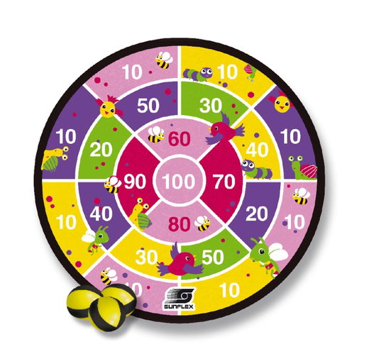 Sunflex Velcro Dartboard Youngster pink (including 6 balls)