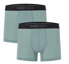 super natural Boxershorts Tundra 175 - Merino wool - Chinois green men's underwear - 2 pieces