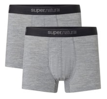 super natural Boxershort Tundra 175 - Merinowolle - Unterwäsche grau Herren - 2 Stück