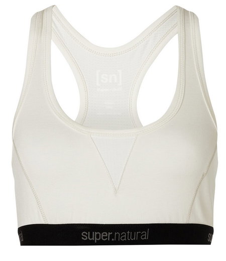 super natural Funktionsunterwäsche Sport-Bra Tundra 220 Semplice (angenehmer Tragekomfort) weiss Damen