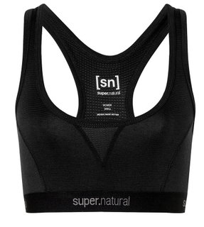 super natural Funktionsunterwäsche Sport-Bra Tundra 220 Semplice (angenehmer Tragekomfort) schwarz Damen