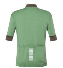 super natural Fahrrad-Shirt Gravier Camisa (Merinowolle, 3 Rückentaschen) grün Herren