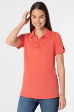 super natural Leisure Polo Sporty (Merino Blend) Coral Red Women