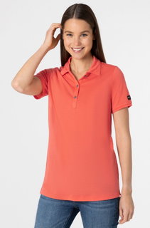 super natural Freizeit-Polo Sporty (Merino-Mix) korallrot Damen