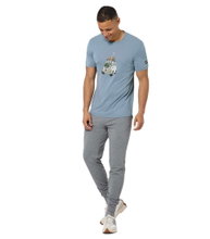 super natural leisure T-shirt Carski Tee (Merino mix) stone blue men's