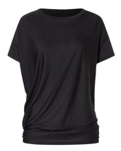 super natural sports/leisure shirt yoga loose organic tee black ladies