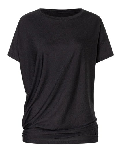 super natural Sport-/Freizeitshirt Yoga Loose Bio Tee schwarz Damen