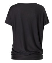 super natural sports/leisure shirt yoga loose organic tee black ladies