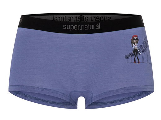 super natural Funktionsunterwäsche Hot Pants Hipsy Hipster (Merinowolle) violett/blau Damen