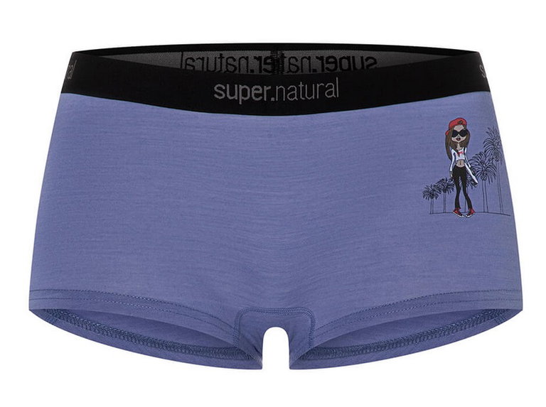 super natural Funktionsunterwäsche Hot Pants Hipsy Hipster (Merinowolle) violett/blau Damen