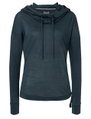 super natural Kapuzenpullover Funnel Hoodie (Merinowolle) dunkelblau Damen