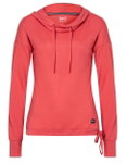 super natural Bluza z kapturem Funnel Hoodie (wełna merino) czerwona Damska