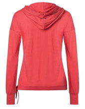 super natural Funnel Hoodie (Merino Wool) red Ladies