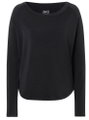 super natural Langarmshirt Everyday Crew (Merino-Mix) schwarz Damen