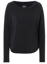 super natural Langarmshirt Everyday Crew (Merino-Mix) schwarz Damen