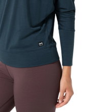 super natural Yoga Long Sleeve Shirt Kula Top (Merino Wool) dark blue Ladies