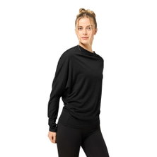 super natural Yoga-Langarmshirt Loose (hoher Tragekomfort) schwarz Damen