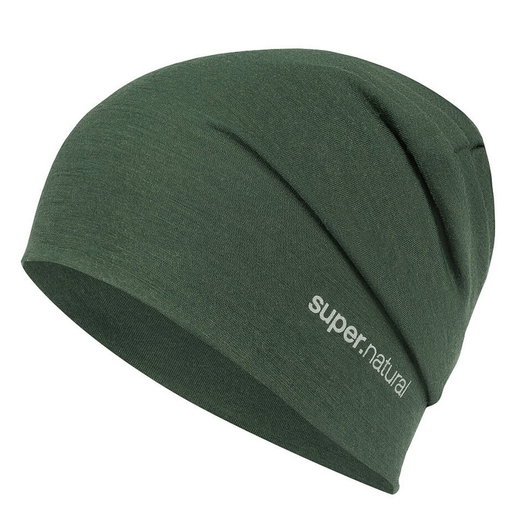 super natural Mütze Everyday Beanie (Merino-Mix) dunkelgrün - 1 Stück