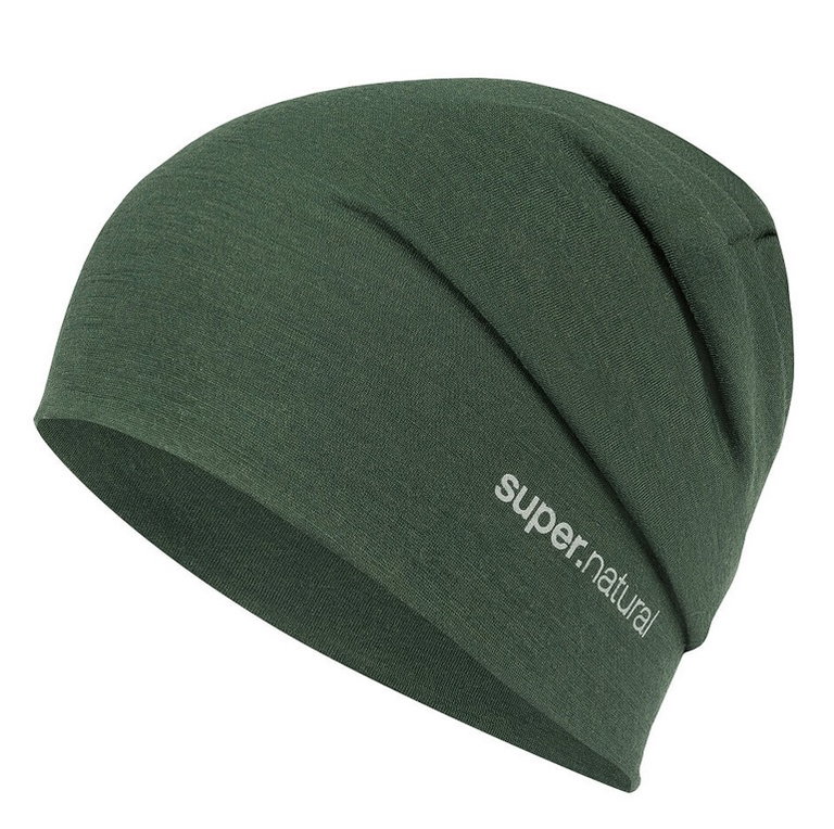 super natural Mütze Everyday Beanie (Merino-Mix) dunkelgrün - 1 Stück