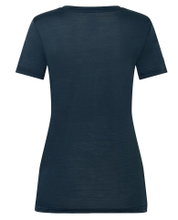 super natural Freizeit-Shirt Bergglück Tee (Merino-Mix) marineblau Damen