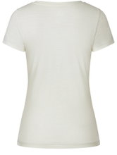 super natural Funktionsunterwäsche Kurzarmshirt V-Neck Sierra 140 Tee (Merino-Mix) weiss Damen