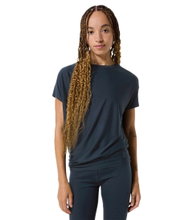 super natural sports/leisure shirt yoga loose organic tee blueberry blue ladies
