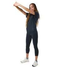 super natural sports/leisure shirt yoga loose organic tee blueberry blue ladies