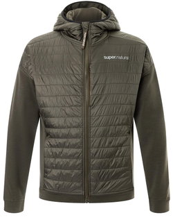 super natural Funktions-Steppjacke Warm Up Aloof Jacket (Merinowolle) braun/grün Herren