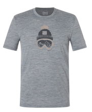 super natural leisure T-shirt Gogeanie Tee (Merino mix) grey mélange men's