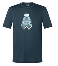 super natural Freizeit-Tshirt Gogeanie Tee (Merino-Mix) dunkelblau Herren