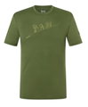 super natural walking/leisure t-shirt graphic hiking - merino wool blend - olive green men's