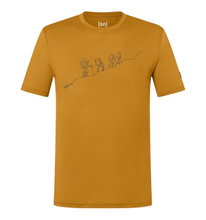 super natural Wander-/Freizeit Tshirt Graphic Hiking - Merinowollmix - gelb Herren