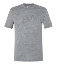super natural Wander-/Freizeit Tshirt Graphic Hiking - Merinowollmix - grau melange Herren