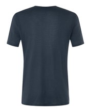 super natural Wander-/Freizeit Tshirt Graphic Hiking - Merinowollmix - blueberry navyblau Herren