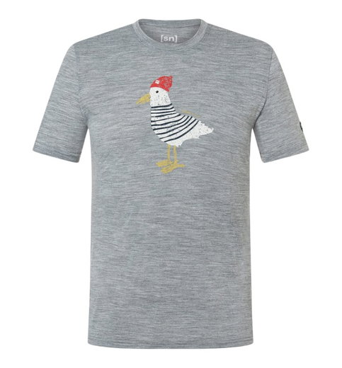super natural Freizeit-Tshirt Johnny Tee (Merino-Mix) grau Herren