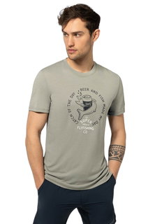 super natural Freizeit-Tshirt Juhos Finest Tee - sagegrün/schwarz Herren